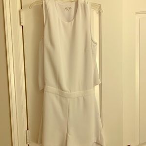 White romper with open back